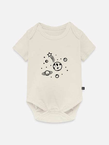 universe - Baby Premium Kurzarmbody - Naturweiß