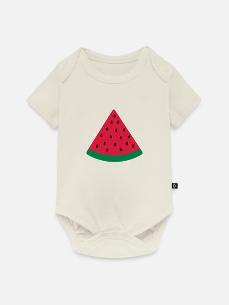 Wassermelone - Baby Premium Kurzarmbody - Naturweiß