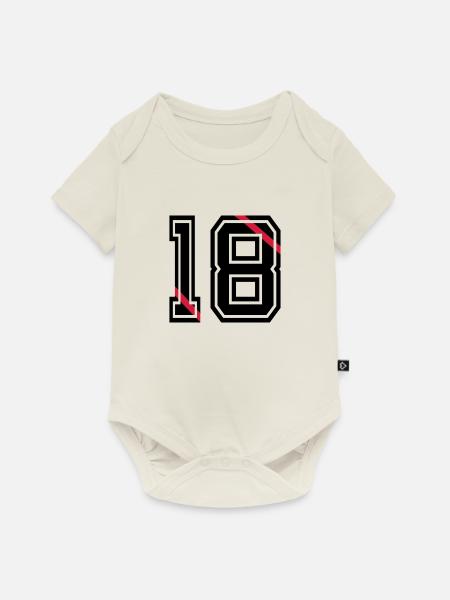 18 - Baby Premium Kurzarmbody - Naturweiß