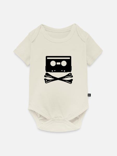cassette tape - Baby Premium Kurzarmbody - Naturweiß