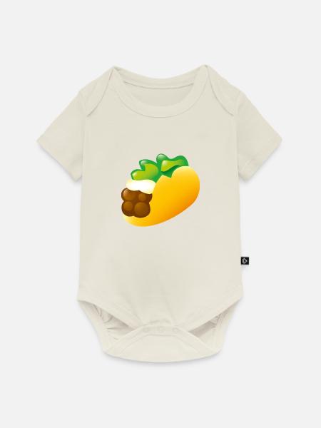 Smiley Tacco - Baby Premium Kurzarmbody - Naturweiß