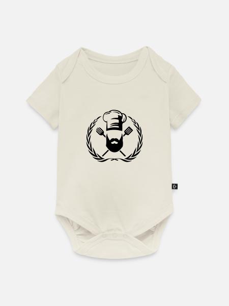 cook design beard - Baby Premium Kurzarmbody - Naturweiß