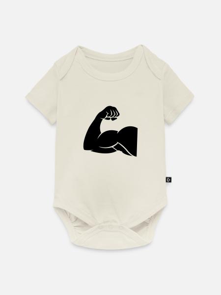 bizeps - Baby Premium Kurzarmbody - Naturweiß