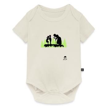 Hansel et Gretel dans la forêt des sorcières - Body à manches courtes Premium Bébé - blanc cassé - Devant