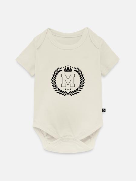 wappen M - Baby Premium Kurzarmbody - Naturweiß