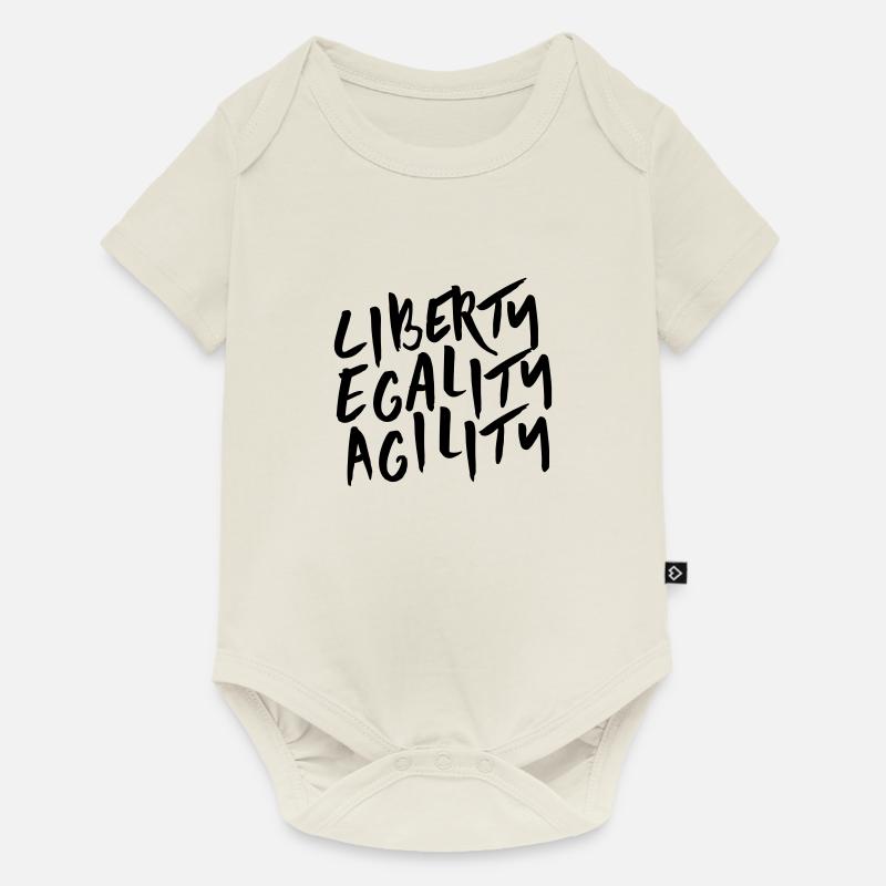 Liberty Egality Agility - Body à manches courtes Premium Bébé - blanc cassé