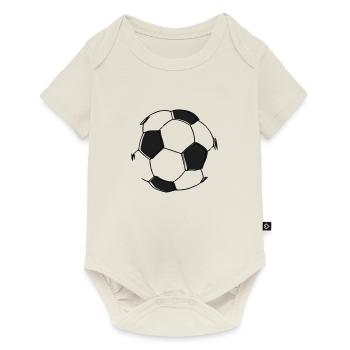 Fußball Ball Fußballspieler Fußballfan Sport 1 - Baby Premium Kurzarmbody - Naturweiß - Vorne