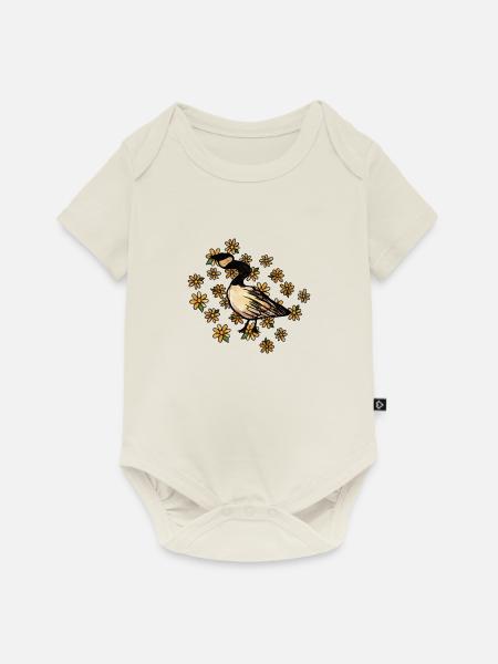 Kanadische Gans - Baby Premium Kurzarmbody - Naturweiß