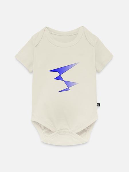 Blaue Kunst - Baby Premium Kurzarmbody - Naturweiß