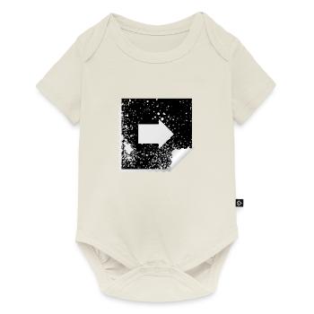 Sticker Pfeil - Baby Premium Kurzarmbody - Naturweiß - Vorne
