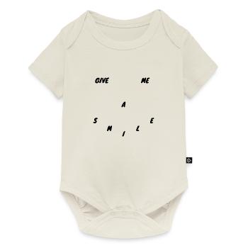 Give me a smile - Baby Premium Kurzarmbody - Naturweiß - Vorne