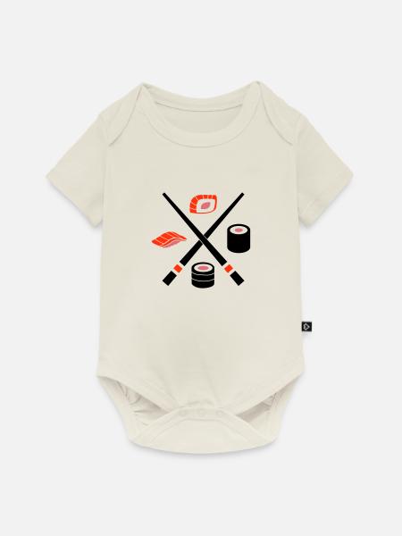 Sushi - Baby Premium Kurzarmbody - Naturweiß