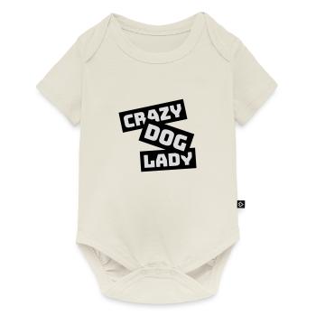 crazy dog lady Zitat - Baby Premium Kurzarmbody - Naturweiß - Vorne