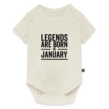 Legends Are Born in January - Baby Premium short-sleeve bodysuit - off white - Front