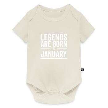 Legends Are Born in January - Baby Premium short-sleeve bodysuit - off white - Front
