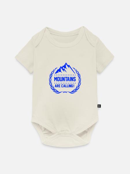 mountains are calling - Baby Premium Kurzarmbody - Naturweiß