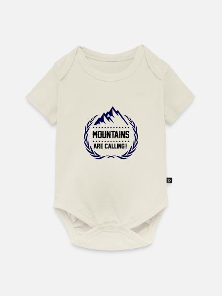 mountains are calling - Baby Premium Kurzarmbody - Naturweiß