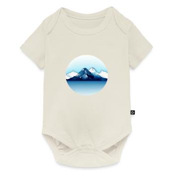 Gebirgslandschaft Geometrische Kunst - Baby Premium Kurzarmbody - Naturweiß - Vorne