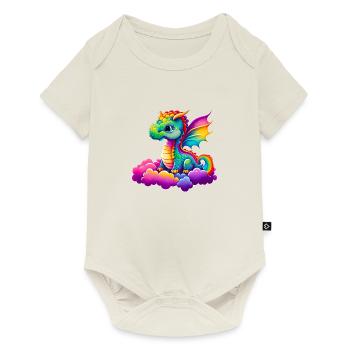 Mignon petit dragon - Body à manches courtes Premium Bébé - blanc cassé - Devant