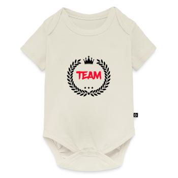 wappen team - Baby Premium Kurzarmbody - Naturweiß - Vorne