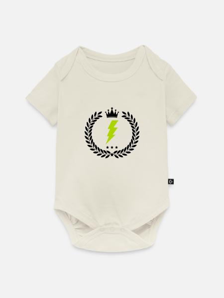 wappen blitz - Baby Premium Kurzarmbody - Naturweiß
