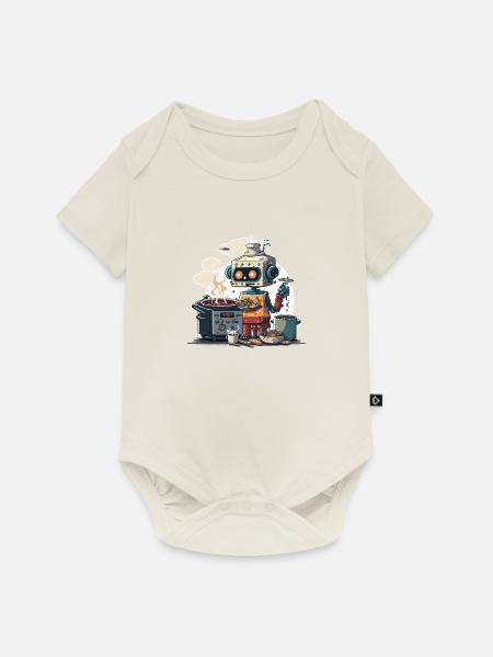Robo Chef - Baby Premium Kurzarmbody - Naturweiß