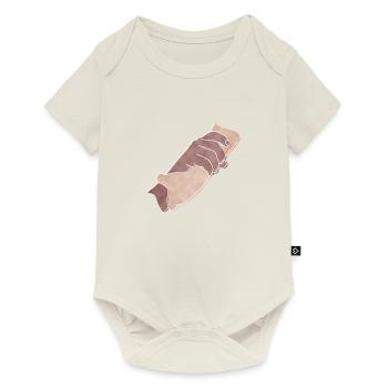 "Helping Hands", Boho Line Art Design, Series Hands - Baby Premium short-sleeve bodysuit - off white - Front