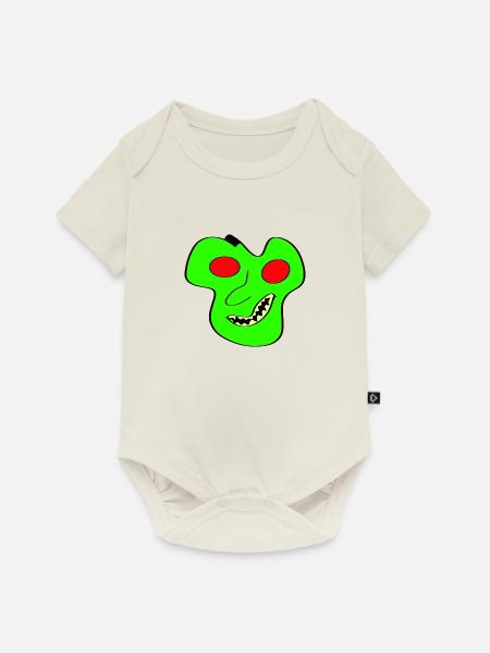 Little Alien - Baby Premium Kurzarmbody - Naturweiß