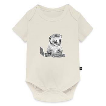 CUTE GEEK FERRET - Baby Premium short-sleeve bodysuit - off white - Front