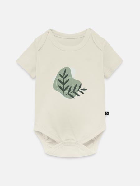 Dekorativ - Baby Premium Kurzarmbody - Naturweiß