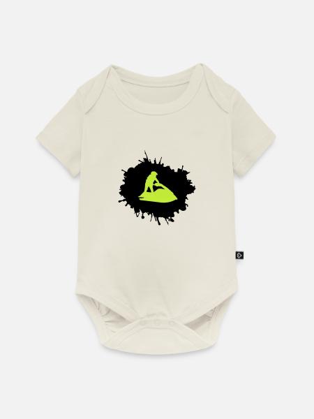jet ski klecks - Baby Premium Kurzarmbody - Naturweiß