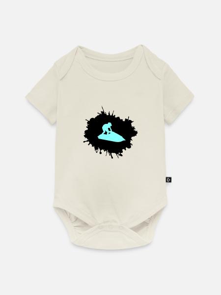 jet ski klecks - Baby Premium Kurzarmbody - Naturweiß