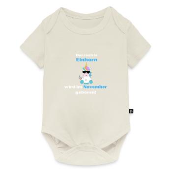 Einhorn - Baby Premium Kurzarmbody - Naturweiß - Vorne