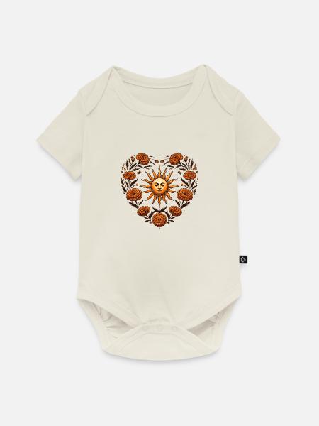 Retro-Sonnenschein - Baby Premium Kurzarmbody - Naturweiß