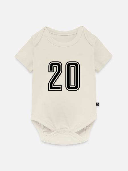 20 - Baby Premium Kurzarmbody - Naturweiß