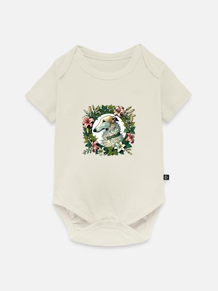 Barsoi - Baby Premium Kurzarmbody - Naturweiß