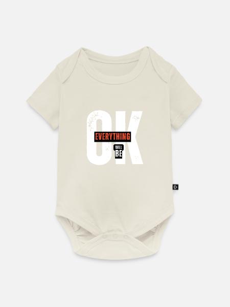 EVERYTHING OK - Baby Premium Kurzarmbody - Naturweiß