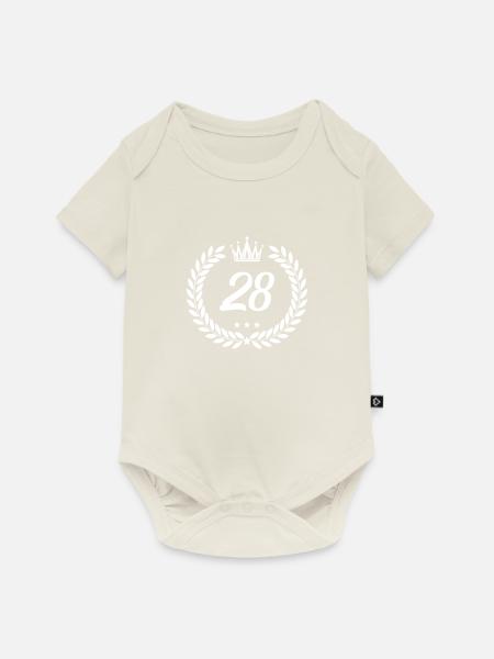 wappen 28 - Baby Premium Kurzarmbody - Naturweiß