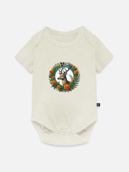 Bock - Baby Premium Kurzarmbody - Naturweiß