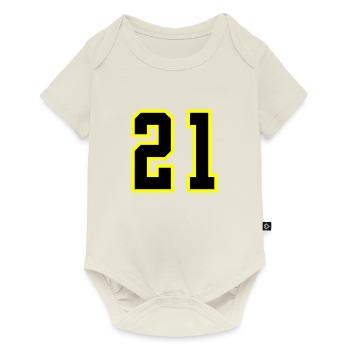 Maillot à 21 numéros - Body à manches courtes Premium Bébé - blanc cassé - Devant