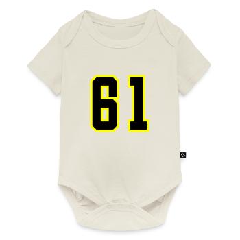 61 Number Leotard - Baby Premium short-sleeve bodysuit - off white - Front