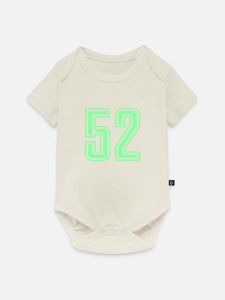 52 - Baby Premium Kurzarmbody - Naturweiß