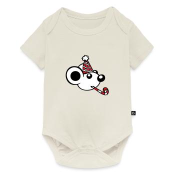 Mouse Birthday Party Birthday Party Party Hat - Baby Premium short-sleeve bodysuit - off white - Front