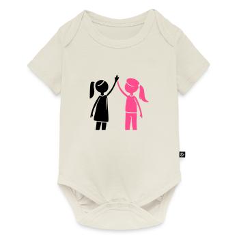 Friendship Girl Best Friend - Baby Premium short-sleeve bodysuit - off white - Front