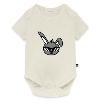 Hase Sonnenbrille Cool Hasenzähne Kaninchen Lustig - Baby Premium Kurzarmbody - Naturweiß - Vorne