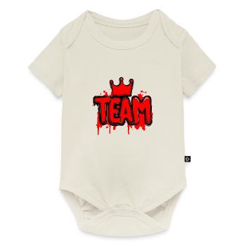 Team Krone - Baby Premium Kurzarmbody - Naturweiß - Vorne