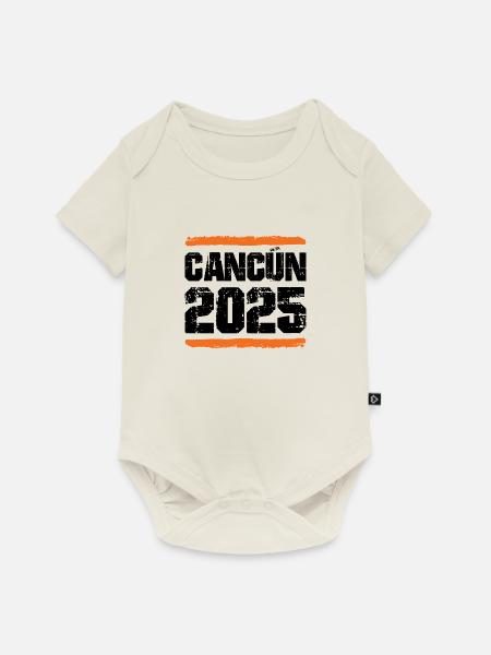 Cancun 2025 Team - Baby Premium Kurzarmbody - Naturweiß