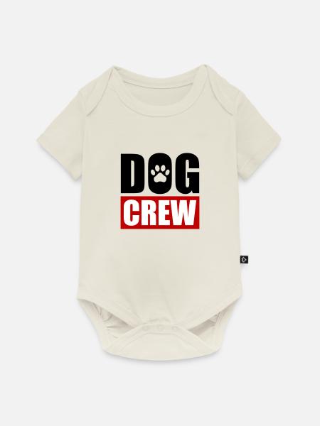 Hunde Crew - Baby Premium Kurzarmbody - Naturweiß