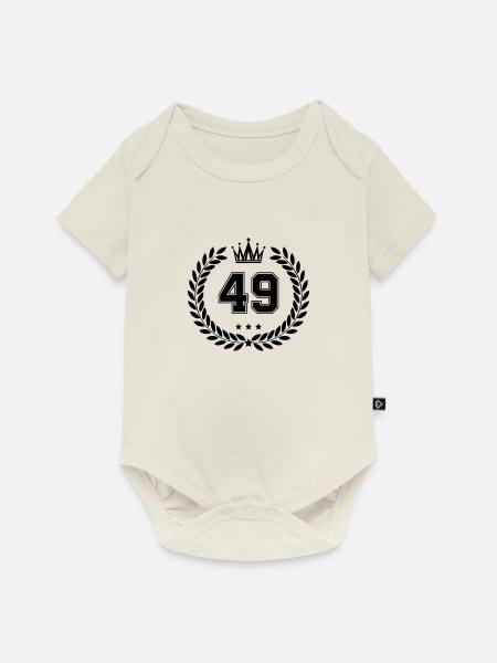 wappen 49 - Baby Premium Kurzarmbody - Naturweiß