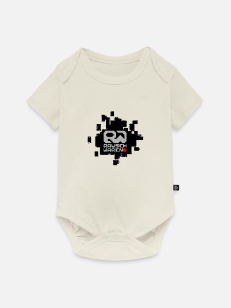 Rauschwaren Komplettlogo - Baby Premium Kurzarmbody - Naturweiß